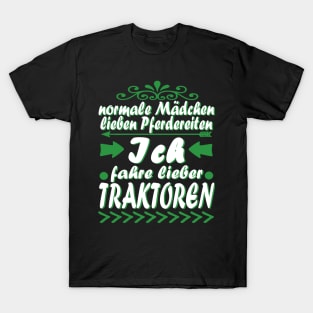 Traktor Bauernhof Mädchen Frauen Bäuerin T-Shirt